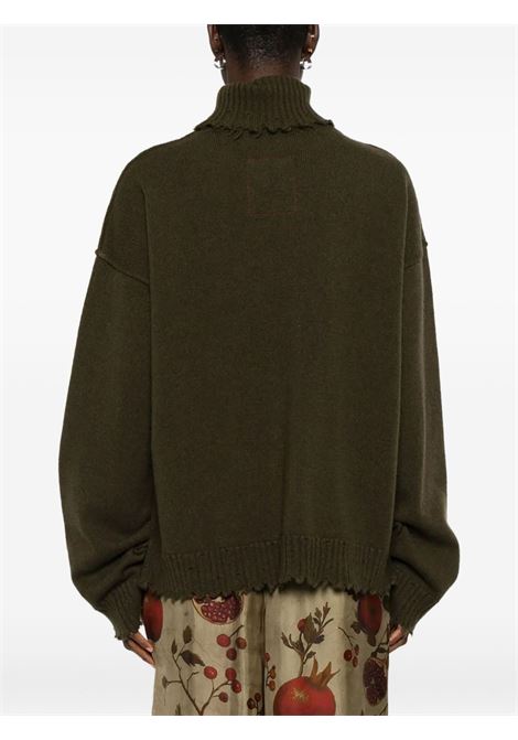 high neck top woman military green UMA WANG | UK7154UW480